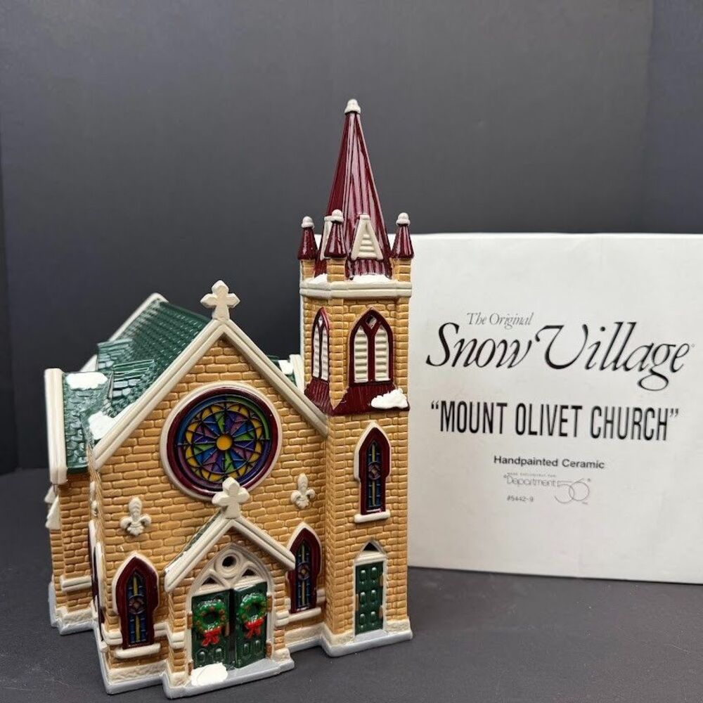 Department 56 Original Snow Village Mount Olivet Church 5442-9 1993 w/ Box